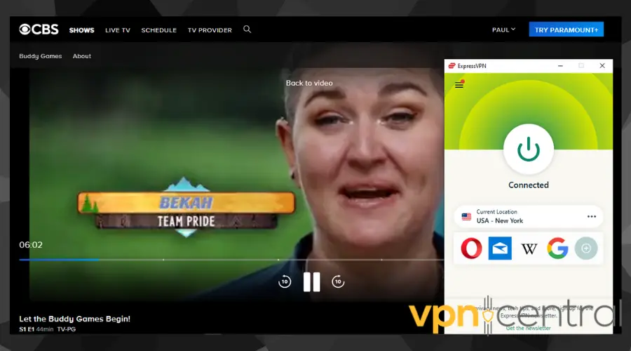 cbs working with expressvpn