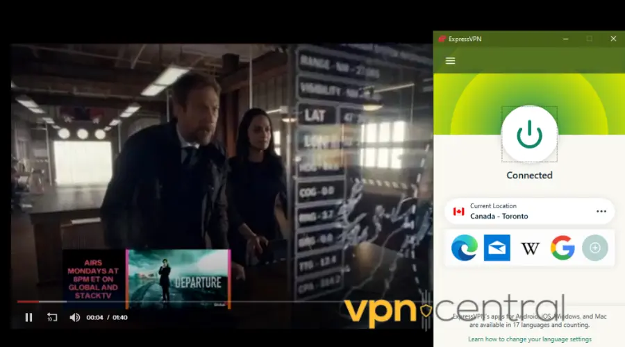 ExpressVPN unblocks Canadian TV
