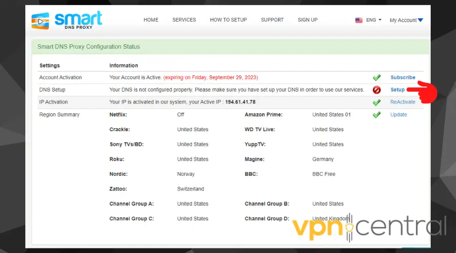 smart dns proxy configuration settings