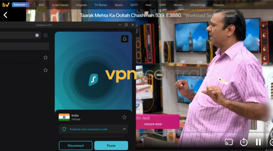 Surfshark unblocks Indian TV