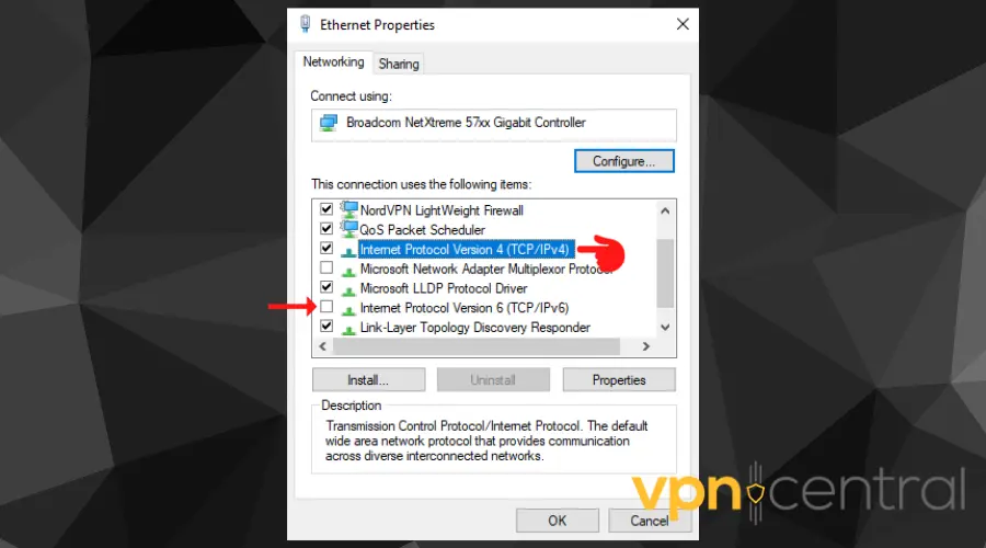 ipv4 settings
