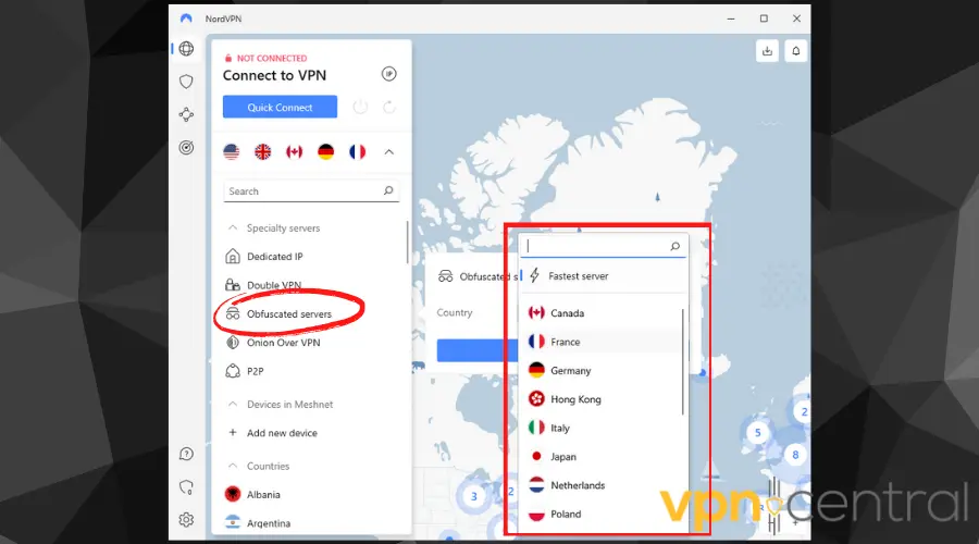 obfuscated server option in nordvpn