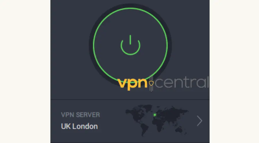 pia connected to uk server