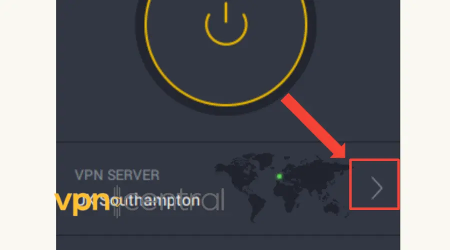 PIA expand server button