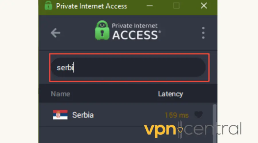 pia serbian server result in search