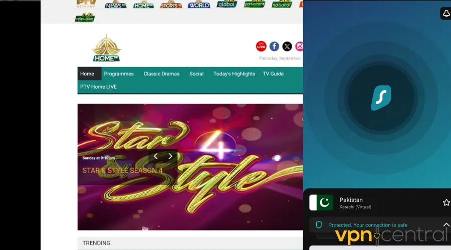 Pakistani TV channel with Surfshark