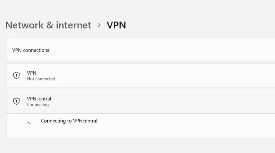 Windows incorporadas en VPN