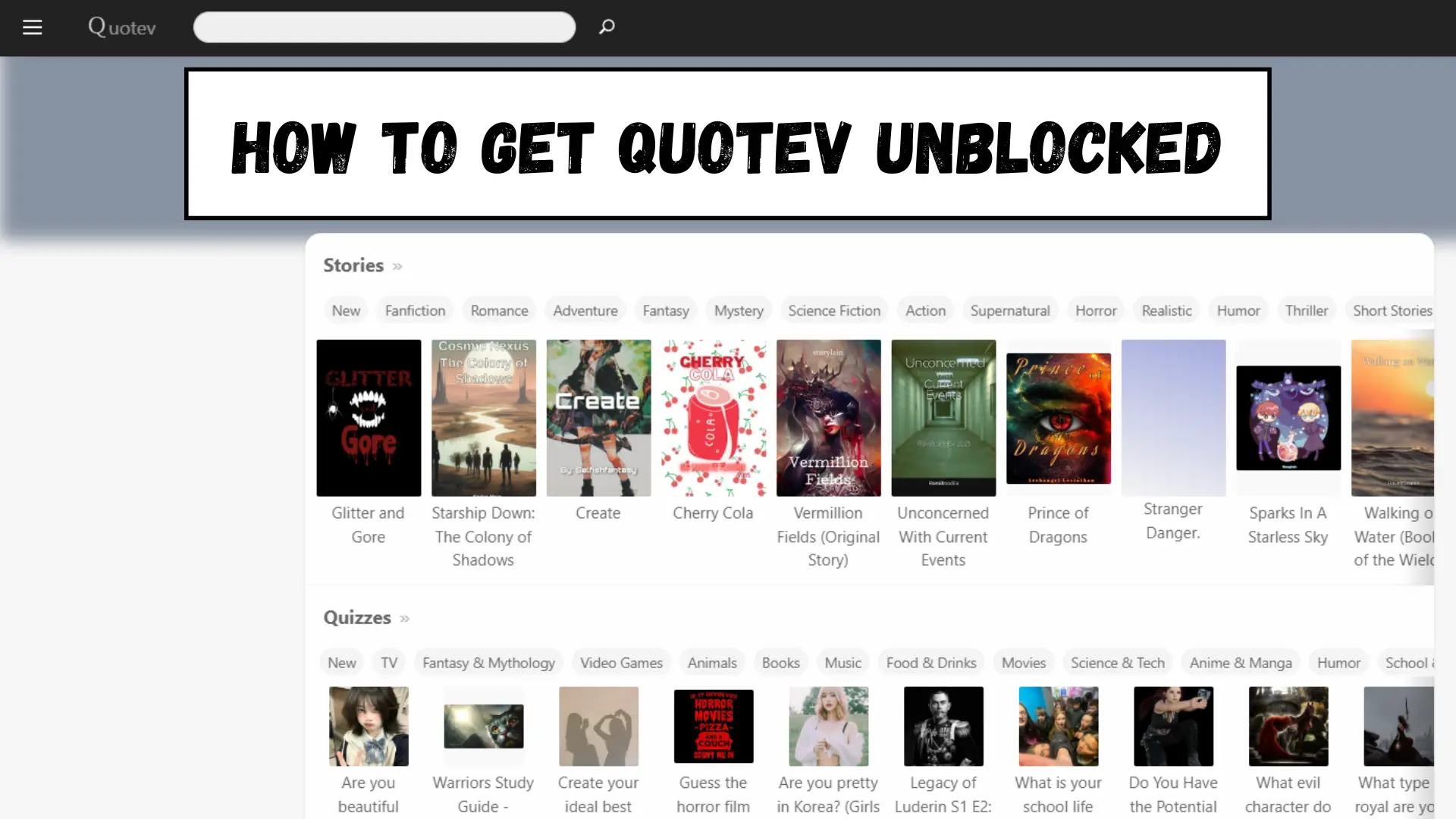 Quotev Unblocked