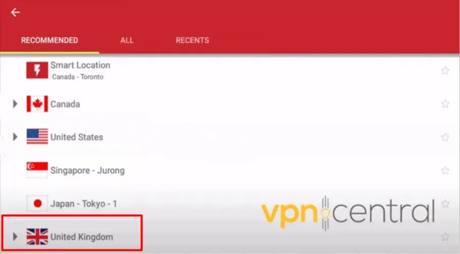 expressvpn amazon fire app uk location