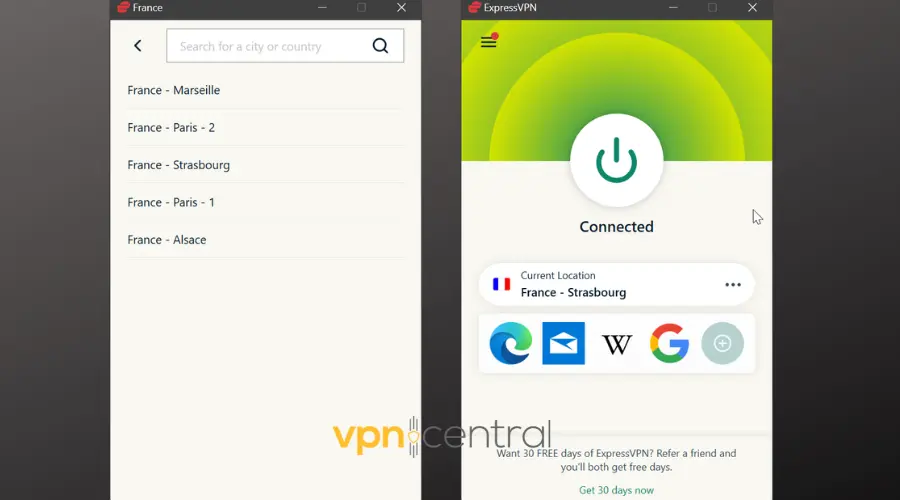 expressvpn french servers