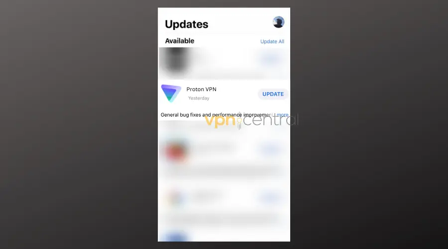 proton vpn ios update