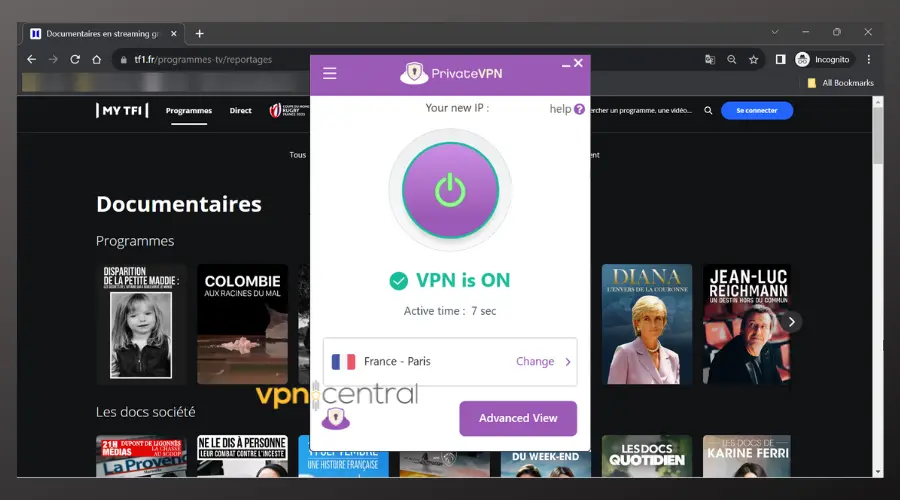 tf1 vpn unblocked in uk with private vpn