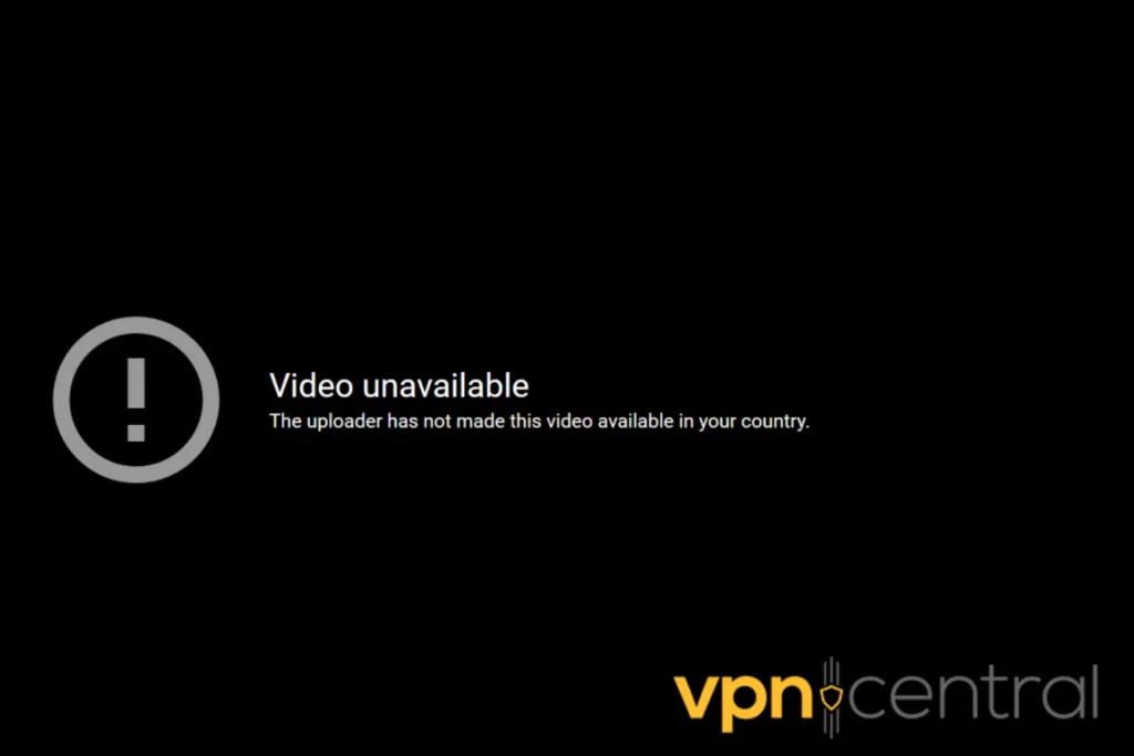youtube error message: the uploader has not made this video available in your country