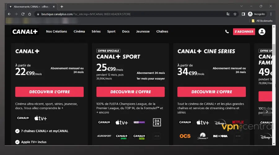 canal plus subscription plans