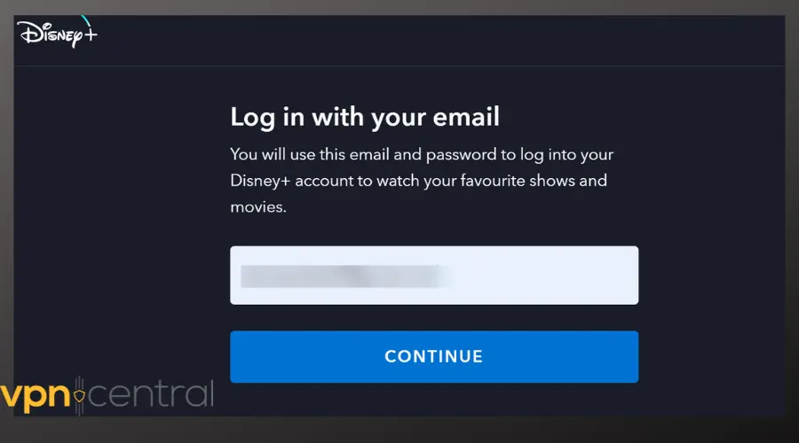 disney plus login page