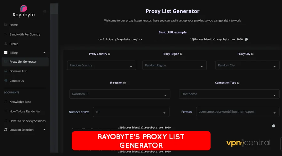 rayobyte proxy list generator