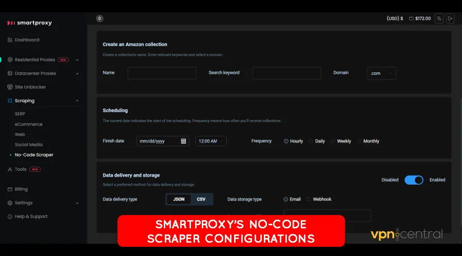 smartproxy no-code scraper configurations