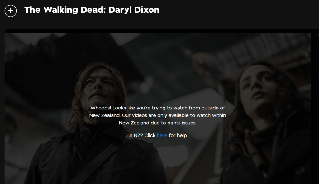 TVNZ geo-restriction error