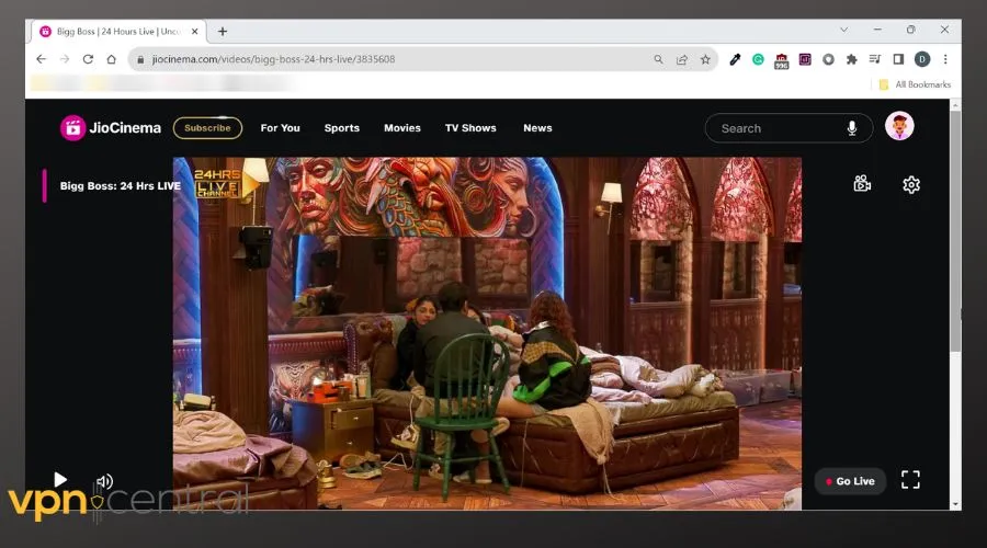 watching bigg boss online outside india