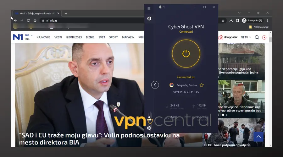 watching serbian tv in usa with cyberghost vpn
