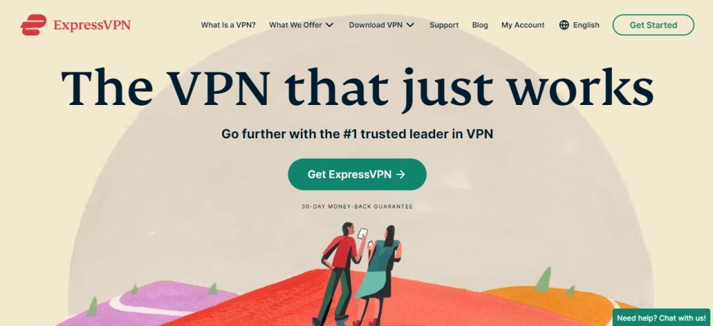 ExpressVPN homepage