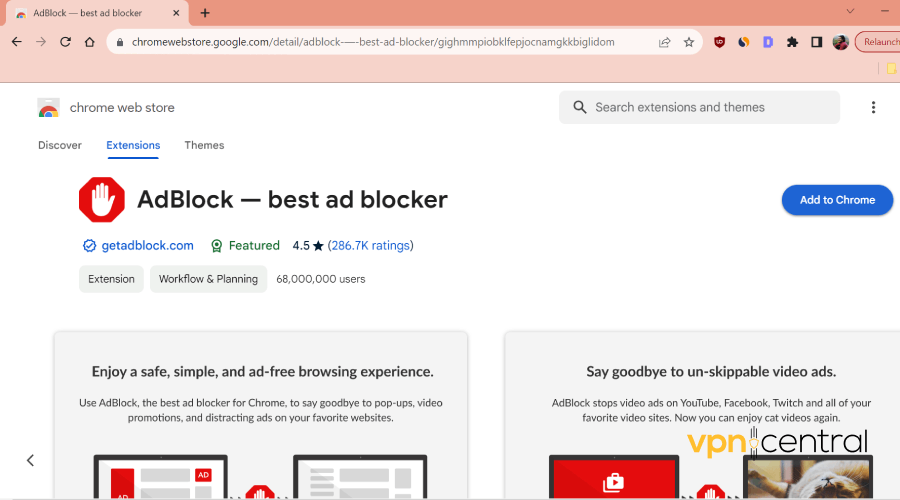 Install Adblocker on your browser