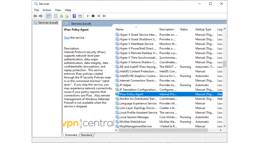 IPsec Policy Agent