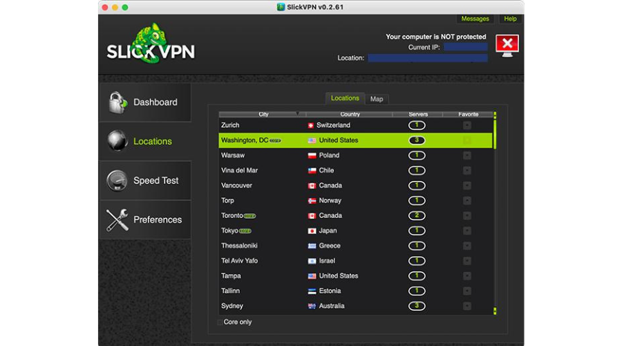 SlickVPN servers