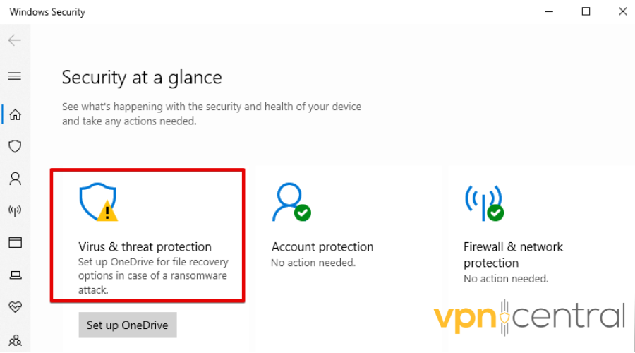 Virus & threat protection