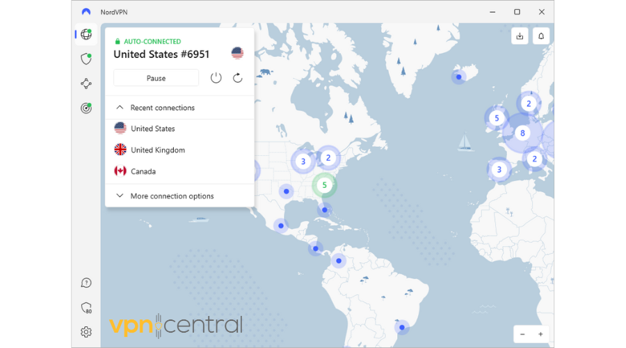 NordVPN connected