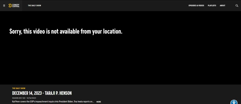 daily show geo location error