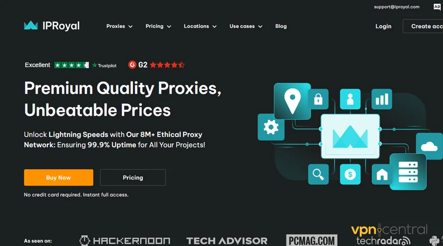 iproyal isp proxy homepage