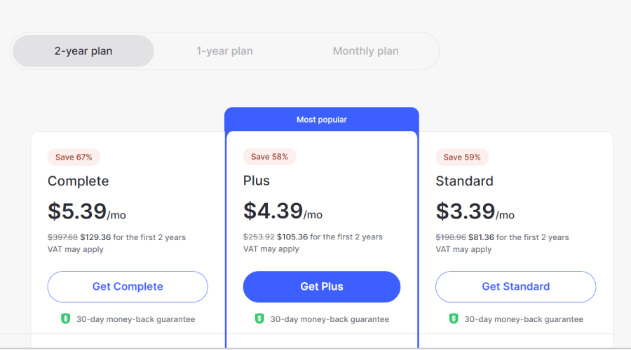 NordVPN subscription plans