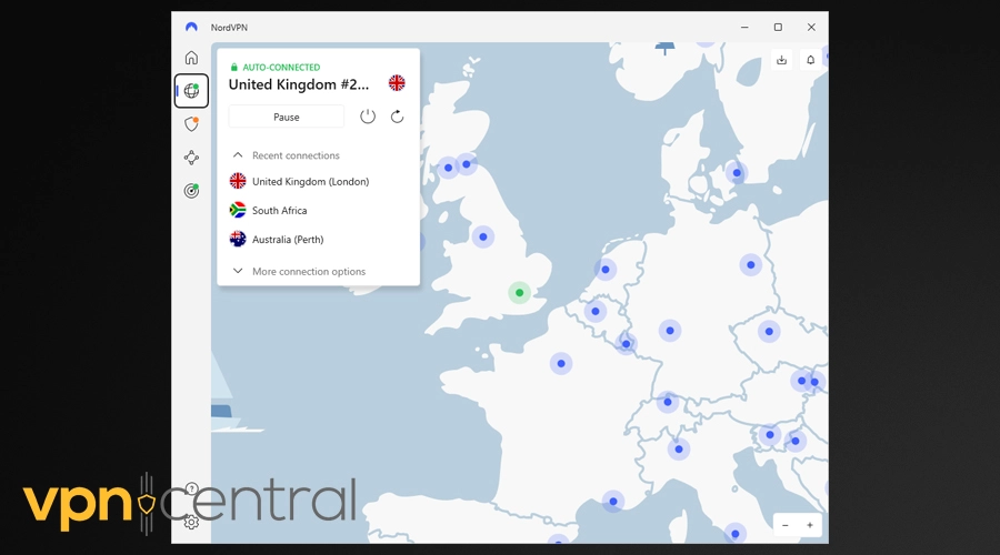 nordvpn london uk server