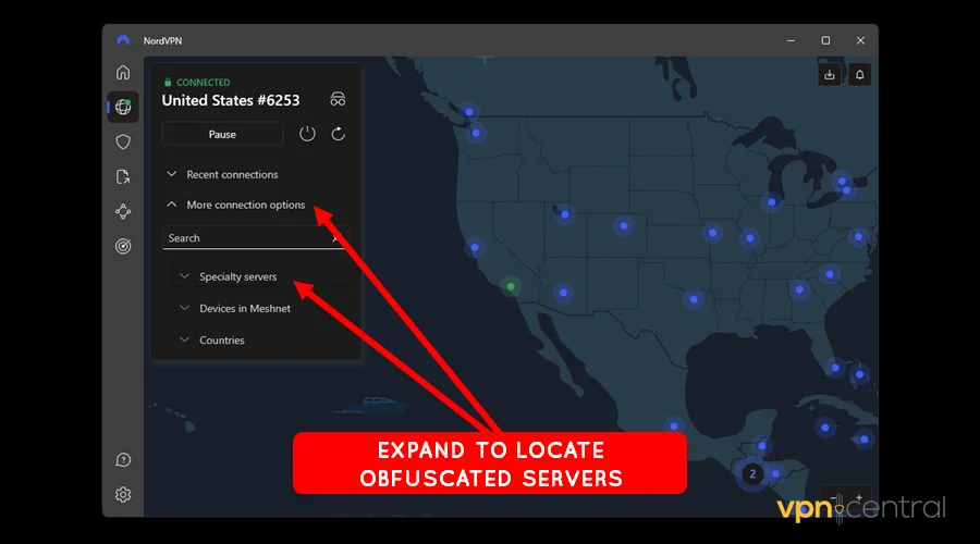 locate obfuscated servers on nordvpn