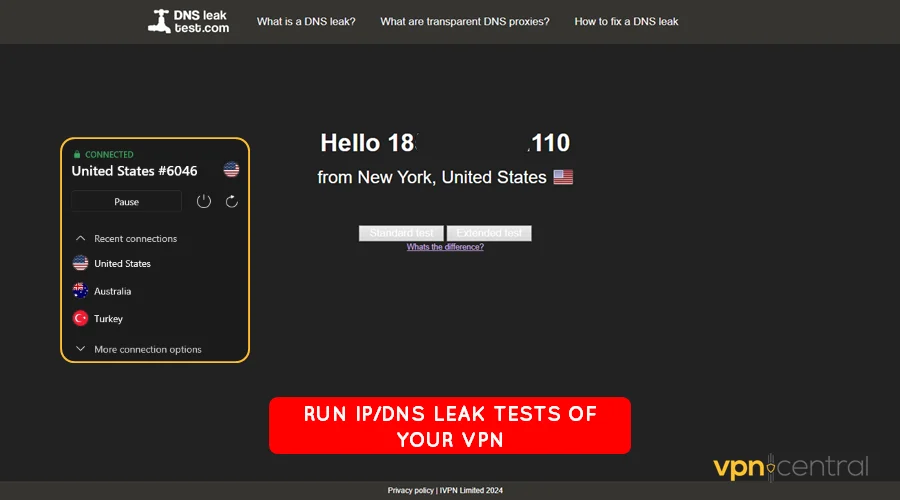 open dns leak test