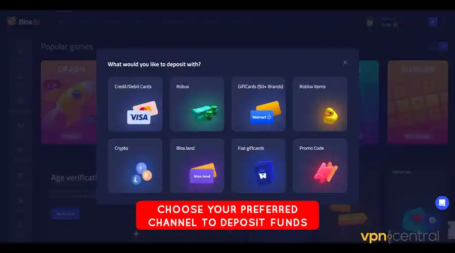 choose your preferred payment method