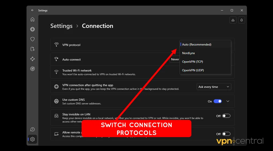 switch connection protocols