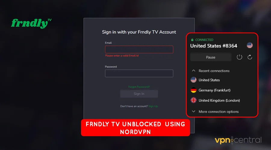 frndly tv unblocked using nordvpn
