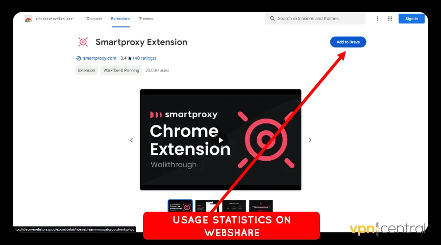 install brave proxy extension from chrome web store