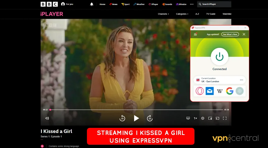 streaming i kissed a girl on bbc iplayer using expressvpn