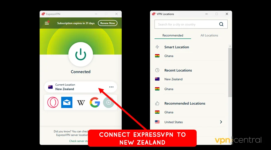 connect expressvpn to new zealand