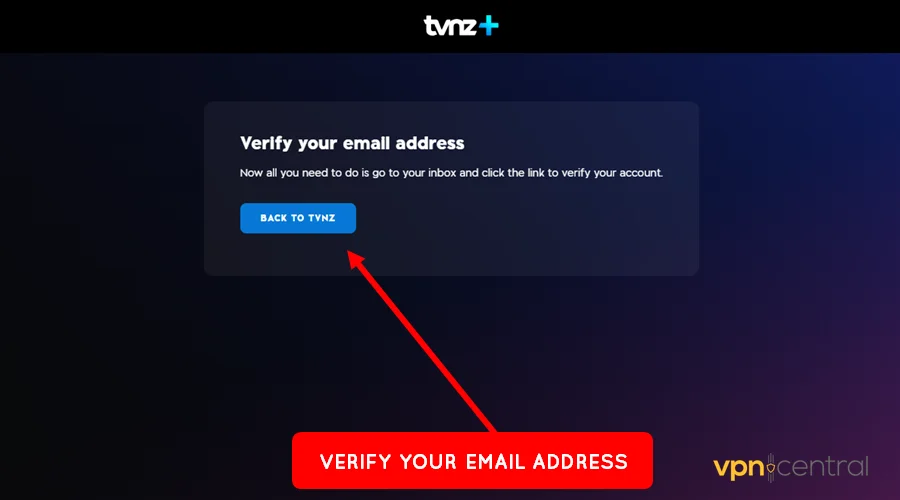 verify your account email address