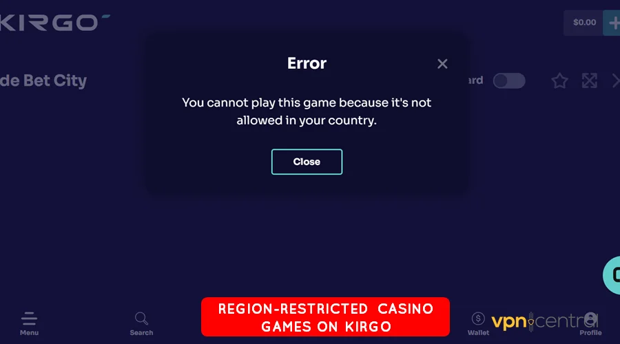 region-restricted casino games on kirgo