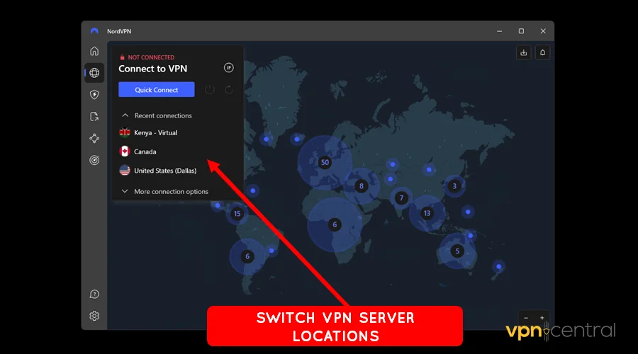 switch vpn server locations