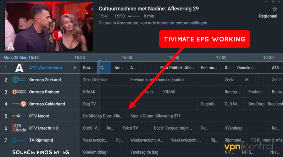 tivimate epg working