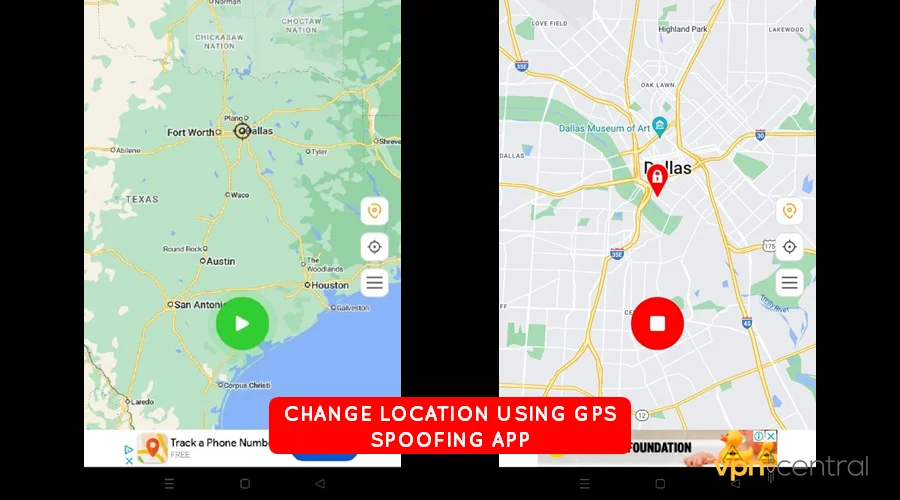 change location using a gps spoofing app