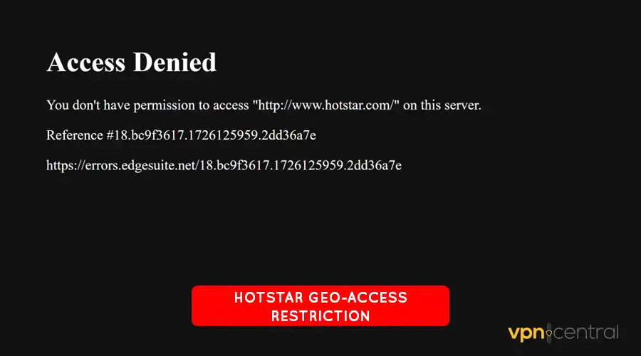 hotstar geo-access restriction