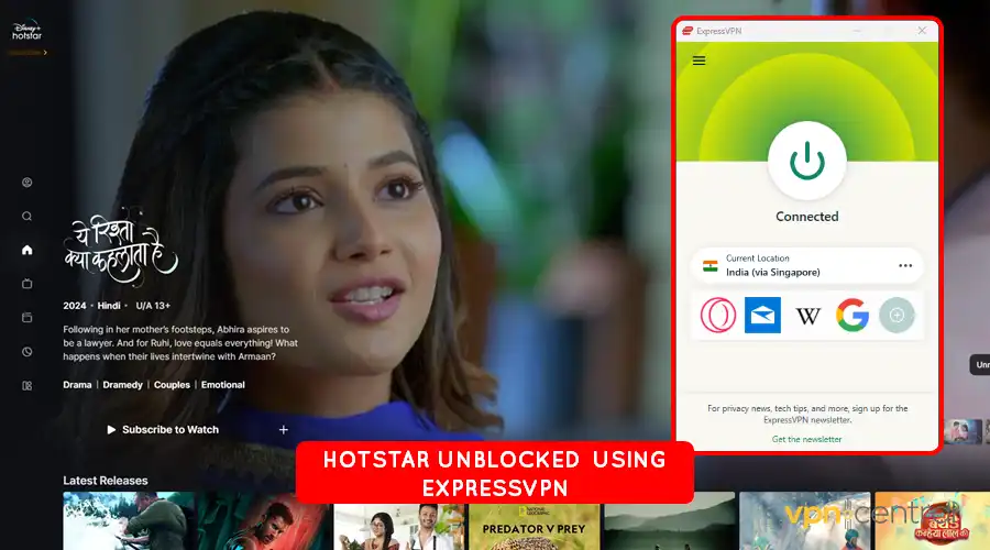 hotstar unblocked using expressvpn