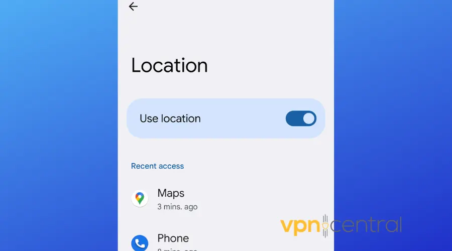 enable location services on android